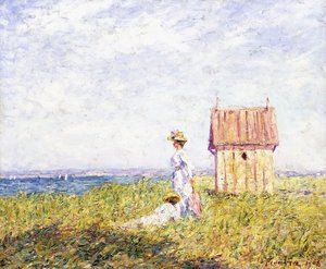 Twee vrouwen aan de kust door Francis Picabia