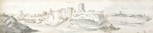 Pembroke Castle, ca. 1678 door Francis Place