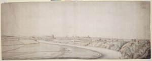 Uitzicht op Chester door Francis Place