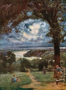 De Theems bij Richmond vanaf het terras door Francis S. Walker