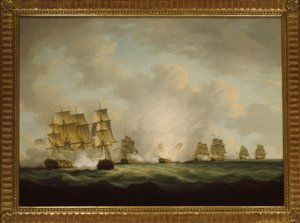 De verovering van de Spaanse schat schepen bij Cádiz door Francis Sartorius