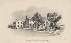 Episcopal Hospital, litho door P.S. Duval en Zoon, 1856