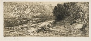 Een geschikte plek voor een zalm door Francis Seymour Haden