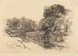 Een rivier in Ierland door Francis Seymour Haden