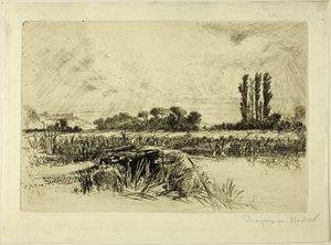 Een waterweide door Francis Seymour Haden