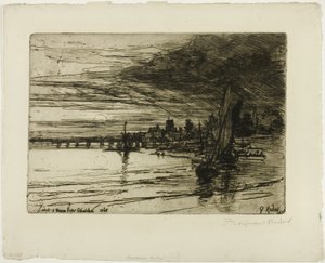 Battersea Brug door Francis Seymour Haden