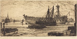 Het Slopen van de Agamemnon door Francis Seymour Haden