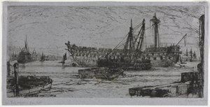 Het uiteenvallen van de Agamemnon door Francis Seymour Haden