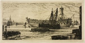 Het Slopen van de Agamemnon, No. I door Francis Seymour Haden