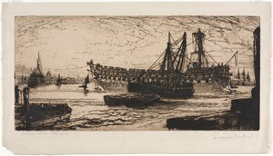 Het uiteenvallen van de Agamemnon door Francis Seymour Haden