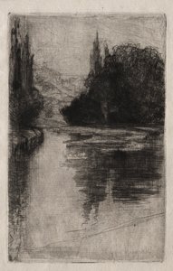 Avond door Francis Seymour Haden