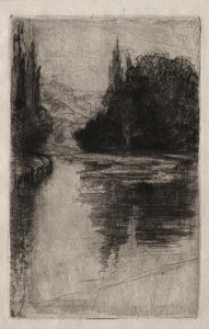 Avond, 1864 door Francis Seymour Haden