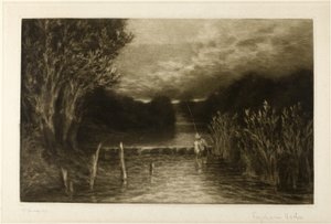 Vliegvissen door Francis Seymour Haden