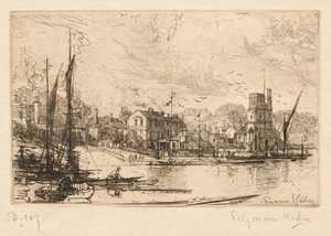 Harry Kellys, Putney, 1865-1866 door Francis Seymour Haden
