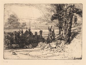 Huis van Horsley in Willesley door Francis Seymour Haden