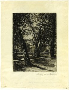 Kensington Gardens, No. I (kleine plaat) door Francis Seymour Haden