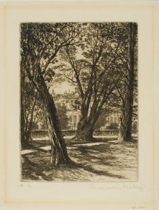 Kensington Gardens, Nr. I (kleine plaat) door Francis Seymour Haden
