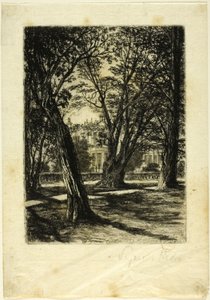 Kensington Gardens, nr. I (kleine plaat) door Francis Seymour Haden