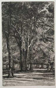 Kensington Gardens De Grote Plaat, 1860 door Francis Seymour Haden