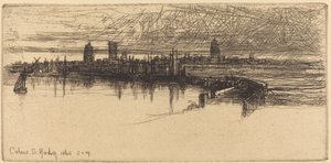 Kleine Calais Pier door Francis Seymour Haden