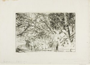 De monding van een beek, nr. II door Francis Seymour Haden