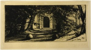 Mytton Hall door Francis Seymour Haden