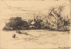 Oude Willesley Huis door Francis Seymour Haden