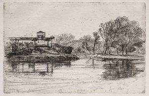 Spoorweginbreuk door Francis Seymour Haden
