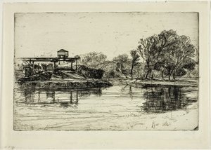 Spoorweginbreuk door Francis Seymour Haden