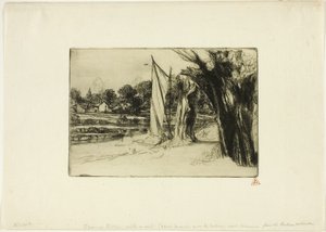 Thames Ditton met een zeil