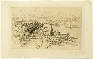 De Amstel, No. II door Francis Seymour Haden