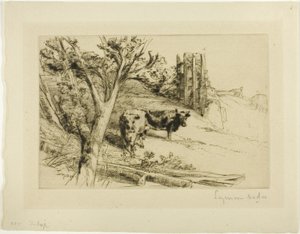 De burcht door Francis Seymour Haden