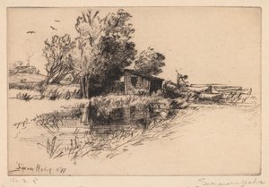 Het Kleine Boothuis door Francis Seymour Haden