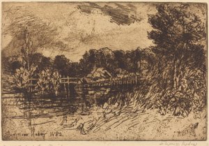 De Test bij Longparish door Francis Seymour Haden