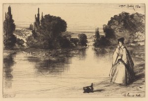 Het sleepad door Francis Seymour Haden