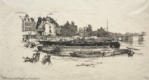 Whistlers huis in Old Chelsea, 1863 door Francis Seymour Haden
