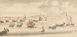 Hulks in de Medway door Francis Swaine