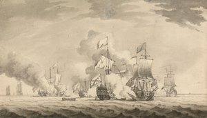 Schepen die Vuren door Francis Swaine