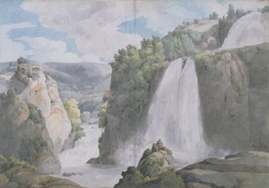 Watervallen bij Tivoli, 1781 door Francis Towne