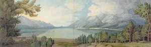 Derwentwater vanuit het Zuiden door Francis Towne