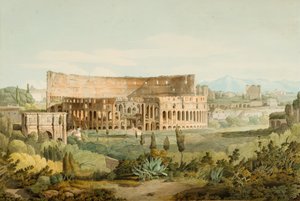 Het Colosseum vanaf de Caeliaanse heuvels, 1799 door Francis Towne