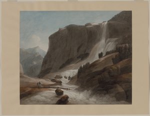 Waterval tussen Chiavenna en de Splügenberg
