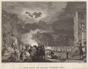 Rel op Broad Street in 1780
