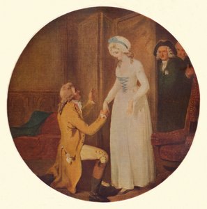 Jonge Marlow en Miss Hardcastle: Een scène uit She Stoops to Conquer van Oliver Goldsmith Act V