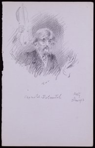 Portret van Arnold Dolmetsch door Francis Wilfred Lawson
