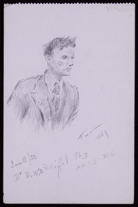 Portret van Dr. DWD Wright door Francis Wilfred Lawson
