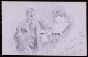 Portret van FV Burridge door Francis Wilfred Lawson