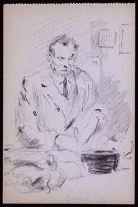 Portret van Gilbert? Bayes, ca. 1928 door Francis Wilfred Lawson