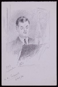Portret van HB Cresswell door Francis Wilfred Lawson