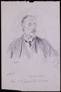 Portret van HV Lanchester door Francis Wilfred Lawson